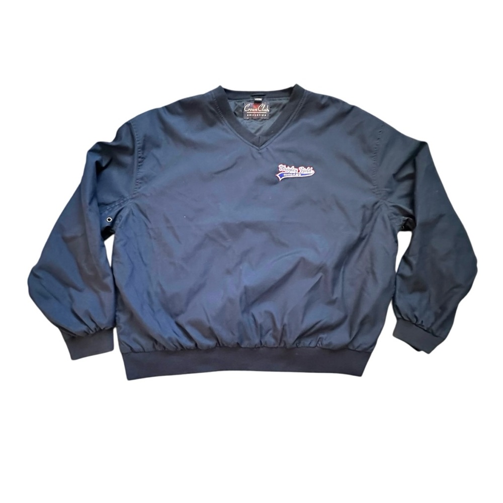 Vintage Crown Club Wrigley Field Pullover Jacket XL Navy 90s Baseball Style